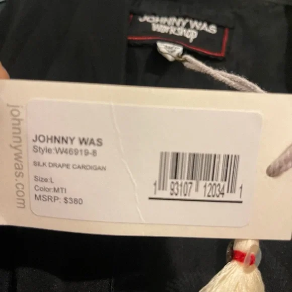 Johnny Was NWT Black Floral Cape - Picture 8 of 13